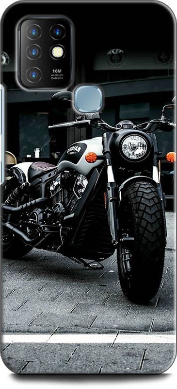 WallCraft Back Cover for Infinix Hot 10 BIKE, INDIA CHOPPER  (Multicolor, Dual Protection, Pack of: 1)