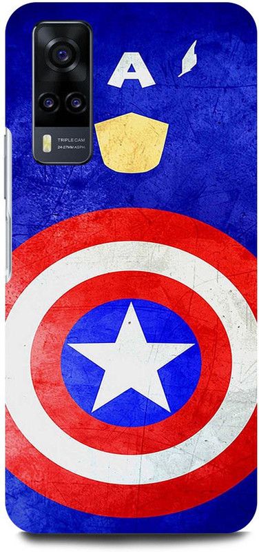 FUGGA Back Cover for Vivo Y51, V2030, CAPTAIN, AMERICA, AVENGER, AVENGERS, SOLDIER  (Multicolor, Hard Case, Pack of: 1)