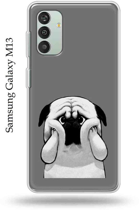 Mystry Box Back Cover for Samsung Galaxy M13  (Grey, Shock Proof, Silicon, Pack of: 1)