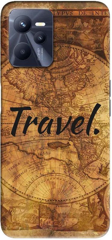 NDCOM Back Cover for Realme C35 Travel Printed  (Multicolor, Hard Case, Pack of: 1)