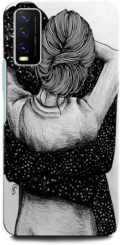 GRAFIQE Back Cover for Vivo Y20A V2101 GIRL BOY LOVE, ANIME, SWEET COUPLE, TOGETHER, COUPLE KISS  (Multicolor, Shock Proof, Pack of: 1)