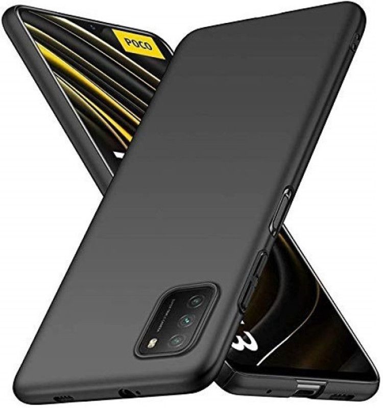 srskt case Back Cover for Poco M3  (Black, Matte Finish, Pack of: 1)