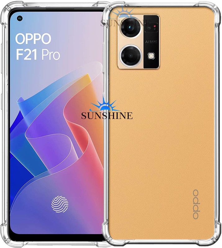 SUNSHINE Back Cover for Clear Case Compatible For OPPO-F21 PRO Flexible Silicone Yellowing-Resistant Transparent  (Transparent, Dual Protection, Silicon, Pack of: 1)