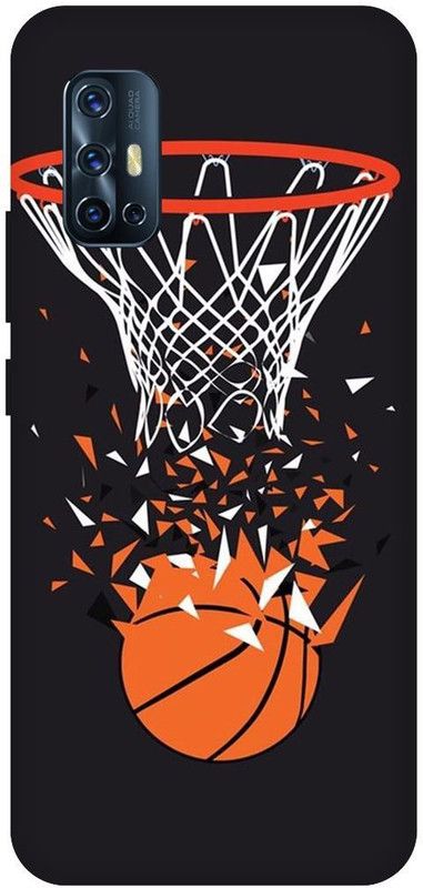 THE NARAYANA COLLECTIONS Back Cover for VIVO V17- 1919-BASKET,BALL,STYLISH,SPORTS,GAME  (Multicolor, Hard Case, Pack of: 1)