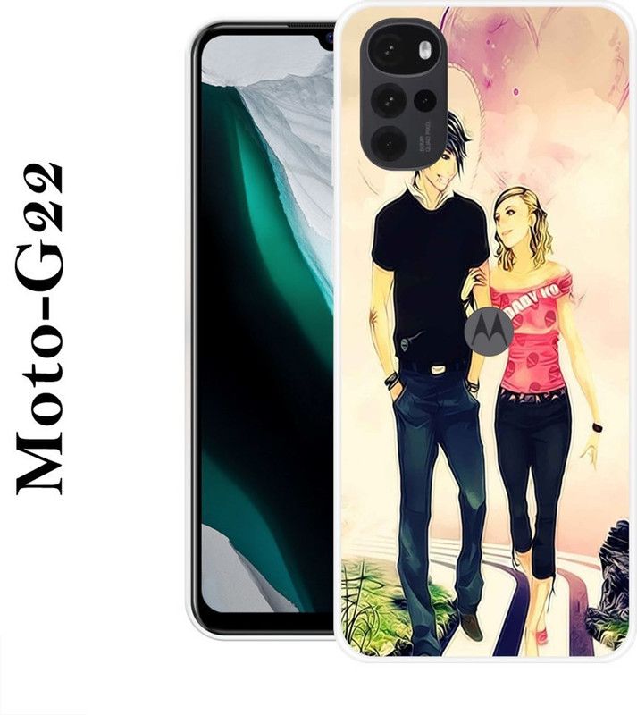 SHIVKUDI Back Cover for Motorola Moto G22  (Multicolor, Grip Case, Silicon)