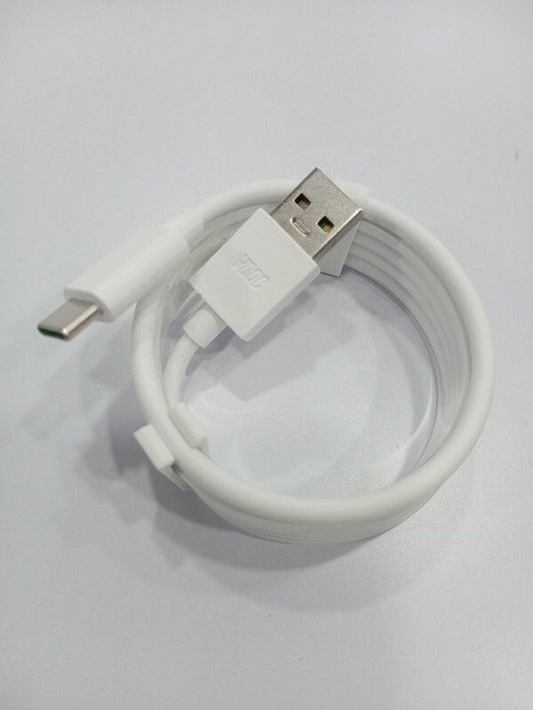 RRBC USB Type C Cable 6.5 A 1.00315999999995 m Copper Braiding data cable vivo white  (Compatible with USB Type-C Fast Charging Sync Cable Cord for Dash Charge OnePlus 6, 5, 3T, 3, White, One Cable)