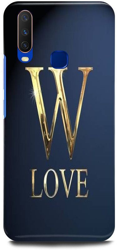 FUGGA Back Cover for Vivo Y12, 1904, W, LETTER, ALPHABET, LOVE, W, NAME  (Multicolor, Hard Case, Pack of: 1)