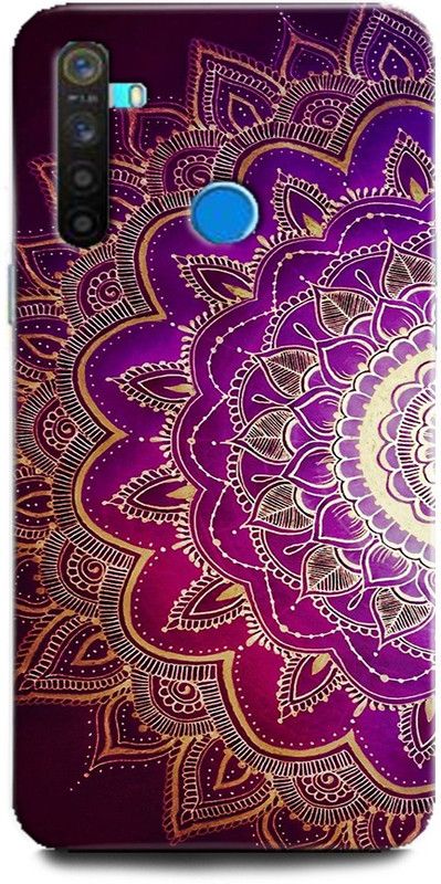GRAFIQE Back Cover for Realme 5s/ Wall, Colourfull, Patterns, Pink, Purple, Red, Colors, Mandala  (Multicolor, Shock Proof, Pack of: 1)