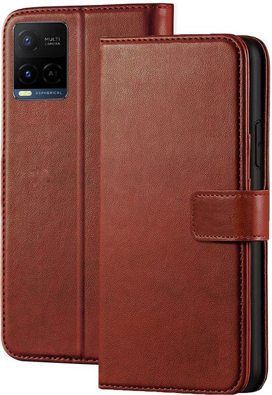 GROOZ Back Cover for Vivo Y21, Vivo Y21 2021  (Brown, Dual Protection, Pack of: 1)