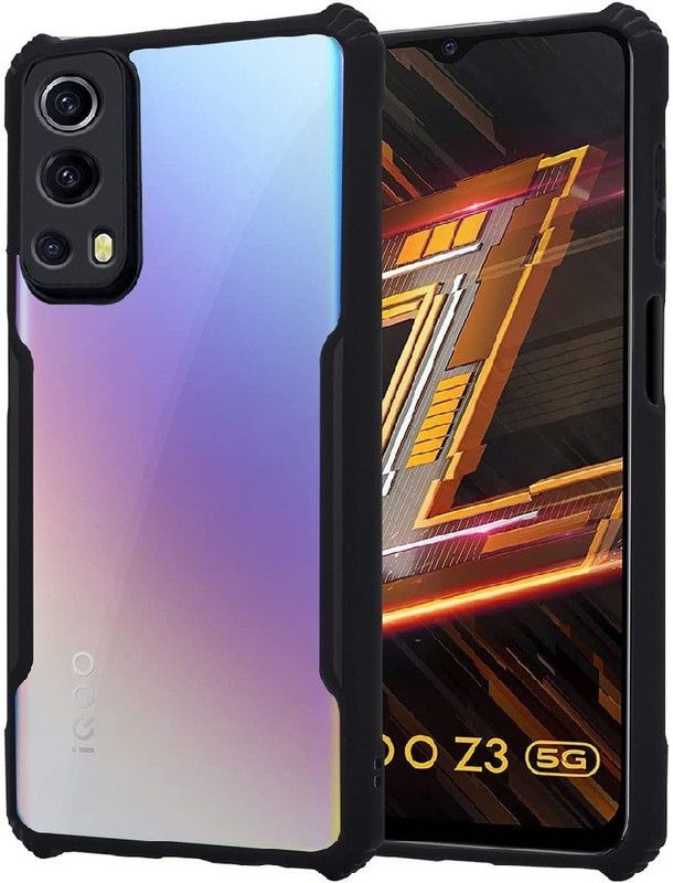 S-Softline Back Cover for IQoo Z3 5G, pocket-friendly Slim profile  (Transparent)