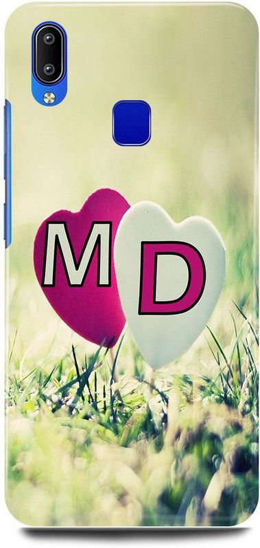 JUGGA Back Cover for Vivo Y91, 1811, M LOVES D NAME,M NAME, D LETTER, ALPHABET,M LOVE D NAME  (Green, Hard Case, Pack of: 1)