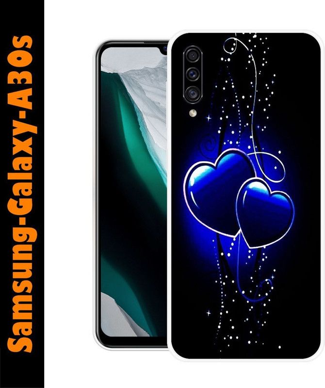 CellWorld Back Cover for Samsung Galaxy A30S  (Blue, Black, Silicon)
