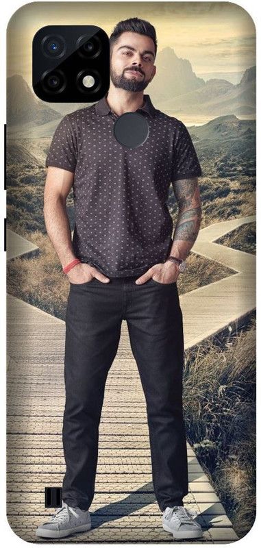 Yoprint Back Cover for REALME C21 Virat Kohli Printed back Cover  (Multicolor, Hard Case)