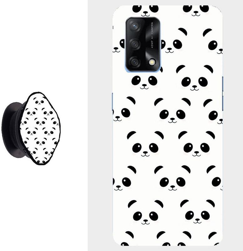 SPBR Back Cover for Oppo F19  (Black, White, Cases with Holder)