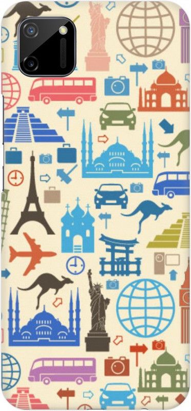 COBIERTAS Back Cover for Realme C11  (Multicolor, Hard Case, Pack of: 1)