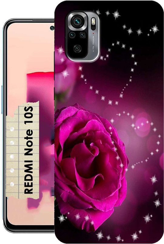 Dekhbuy Back Cover for REDMI Note 10S  (Black, Pink, Silicon, Pack of: 1)