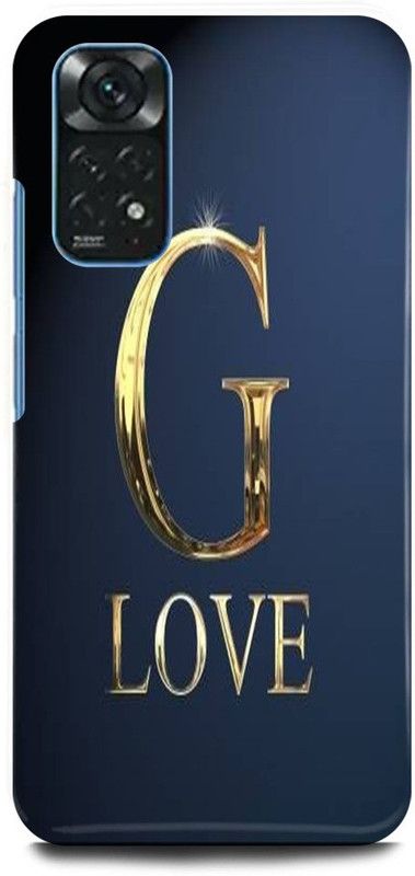 Dimora Back Cover for Redmi Note 11S , G LETTER ALPHABET LOVE NAME  (Multicolor, Hard Case, Pack of: 1)