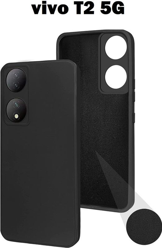 Aaralhub Back Cover for vivo T2 5G  (Black, Shock Proof, Pack of: 1)