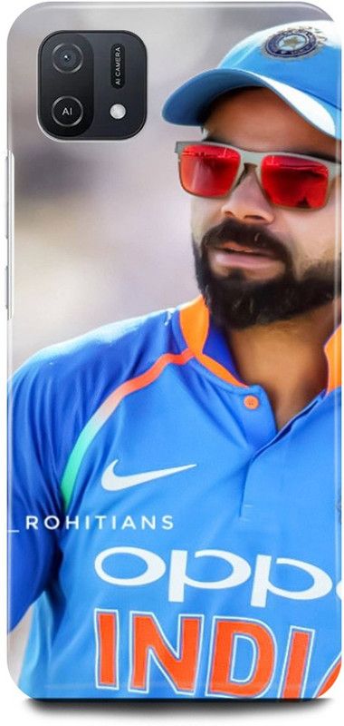 JUGGA Back Cover for OPPO A16E, CPH2421, VIRAT, KOHLI, INDIAN, PLAYER, RCB  (Blue, Hard Case, Pack of: 1)