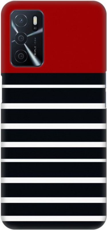 COBIERTAS Back Cover for Oppo A55  (Black, Red, Hard Case, Pack of: 1)