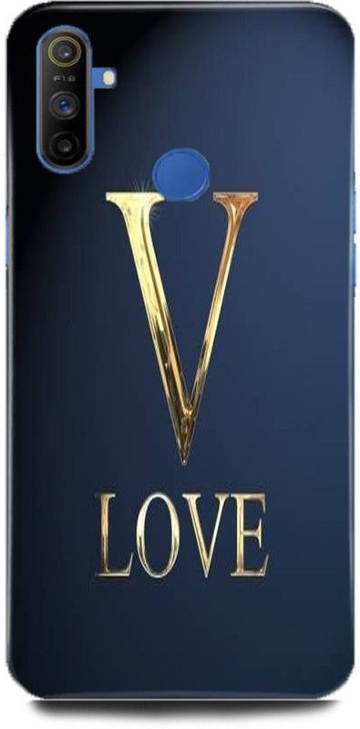 MP ARIES MOBILE COVER Back Cover for Realme Narzo 10A, V,letter,V,alphabet,V,love,V,name  (Multicolor, Hard Case, Pack of: 1)