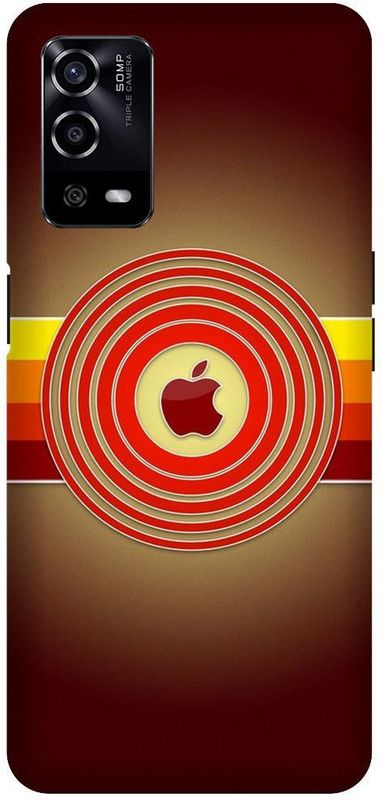 UMPRINT Back Cover for Oppo A55/CPH2325, Apple Apple Logo Printed Back Cover  (Multicolor, Hard Case, Pack of: 1)