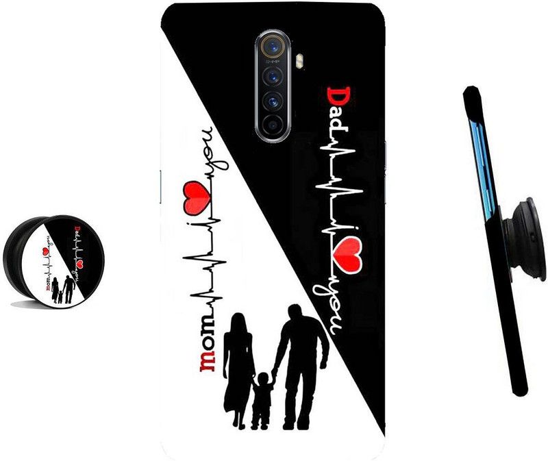 HELLO CASE Back Cover for Realme X2 Pro  (White, Black, Cases with Holder)