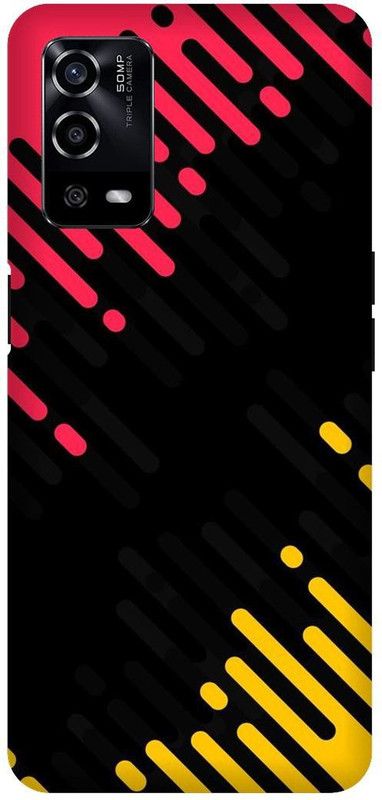 UMPRINT Back Cover for Oppo A55/CPH2325, Stipes Design Texture Printed Back Cover  (Multicolor, Hard Case, Pack of: 1)