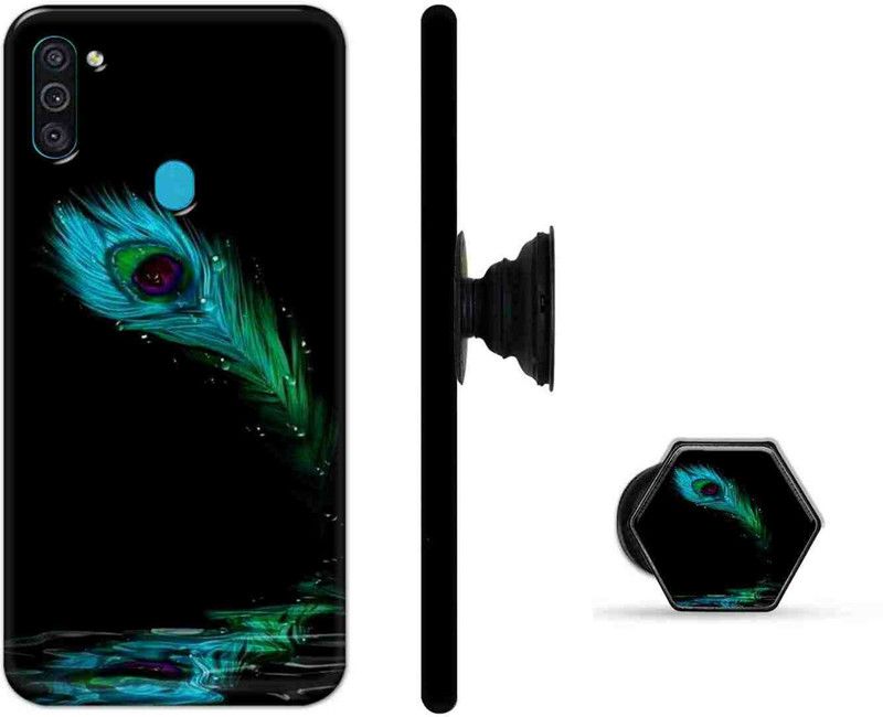 Deltavo Back Cover for Samsung Galaxy M11  (Black, Blue, Pack of: 2)