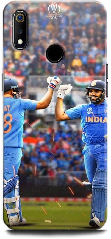 Afterglow Back Cover for Realme 3i ROHIT AND VIRAT, ROHIT SHARMA, VIRAT KOHLI  (Multicolor, Shock Proof, Pack of: 1)