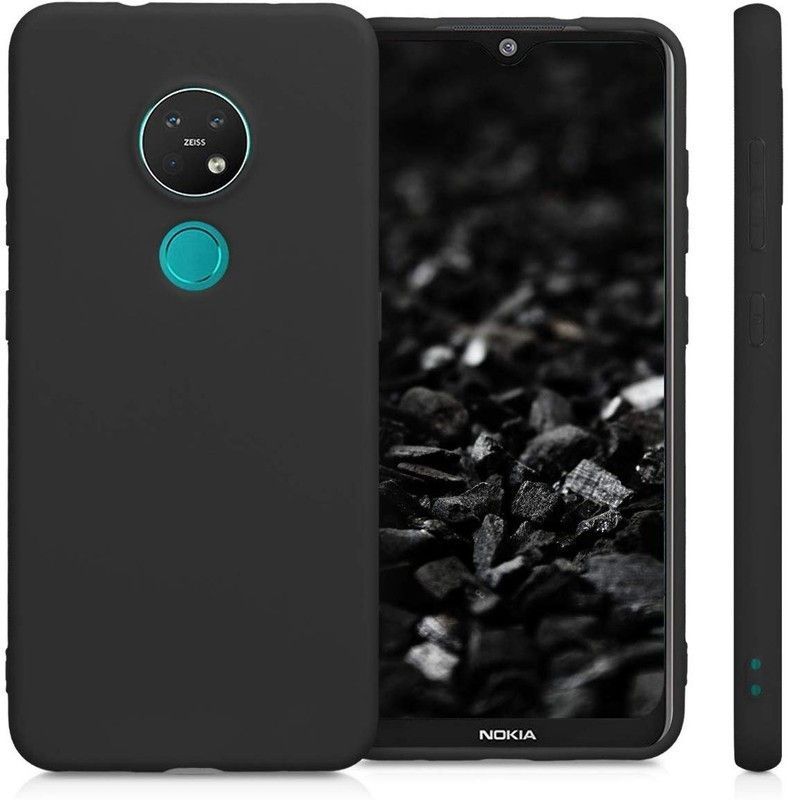 Elica Back Cover for Nokia 7.2  (Black, Grip Case, Silicon, Pack of: 1)