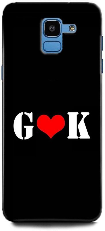 Afterglow Back Cover for SAMSUNG Galaxy J6 G K, G LOVES K, NAME, LETTER, ALPHABET, GK LOVE, HART  (Multicolor, Shock Proof, Pack of: 1)