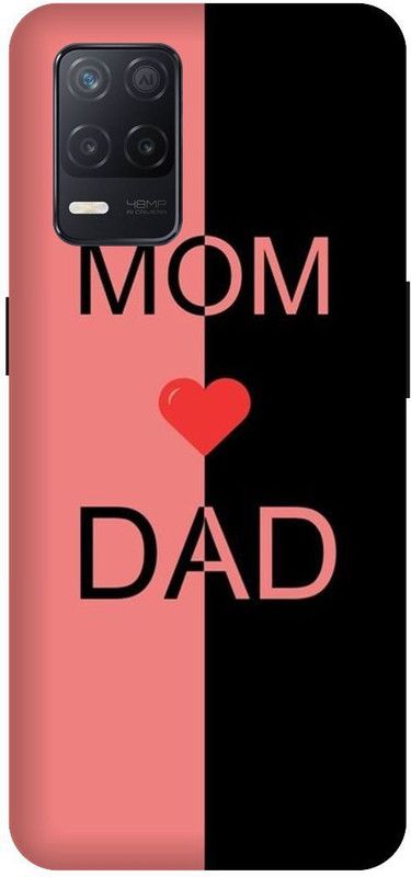 3D U PRINT Back Cover for Realme Narzo 30 (5G),RMX3242 Printed Mom & Dad Mobile Back Cover  (Orange, Waterproof, Pack of: 1)