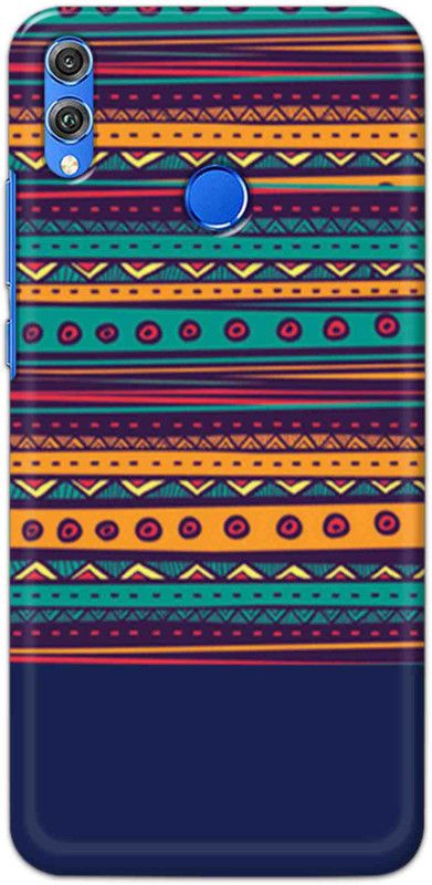 NDCOM Back Cover for Honor 8X Geometric Pattern Printed  (Multicolor, Hard Case, Pack of: 1)