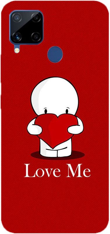METOO Back Cover for REALME C12  (Red, Dual Protection, Silicon, Pack of: 1)
