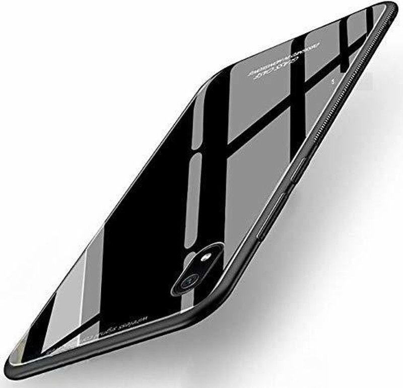 Yebhi Online Back Cover for Redmi 7A |Premium Quality Glass| Stunning Look| Slim Fit  (Black, Grip Case, Pack of: 1)