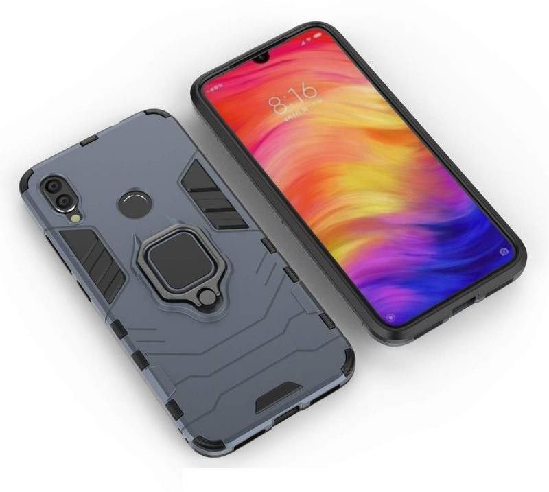 Elica Bumper Case for Redmi 7  (Blue, Rugged Armor, Pack of: 1)