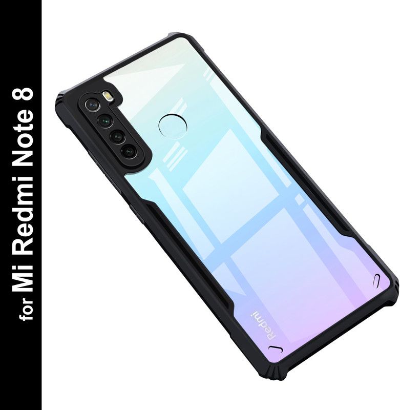 Zapcase Back Cover for Mi Redmi Note 8  (Black, Shock Proof, Pack of: 1)