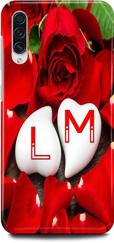 JUGGA Back Cover for SAMSUNG Galaxy A70s, L LOVES M NAME,L NAME, M LETTER, ALPHABET,L LOVE M NAME  (Red, Hard Case, Pack of: 1)