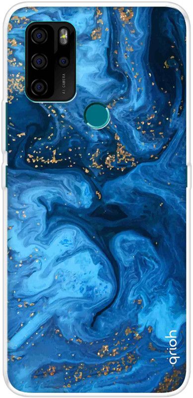 QRIOH Back Cover for Micromax In 1  (Blue, Grip Case, Silicon, Pack of: 1)