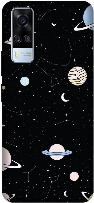 URCHIN Back Cover for Vivo Y31 space, Black, abstract, sky, planets, cool, dark  (Multicolor, Shock Proof, Pack of: 1)