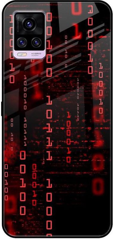 QRIOH Back Cover for Vivo V20  (Black, Red, Grip Case, Silicon)