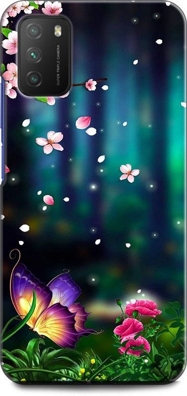 INDICRAFT Back Cover for POCO M3 FLOWERS, MANDALA, COLORFUL, ABSTRACT ART, TEXTURE  (Multicolor, Dual Protection, Pack of: 1)