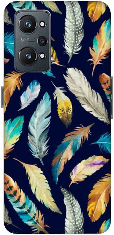 NDCOM Back Cover for Realme GT Neo 2 Cute Feather Printed  (Multicolor, Hard Case, Pack of: 1)