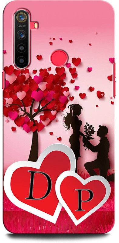 GRAFIQE Back Cover for Realme 5 DP, D LOVE P, P LOVE D, D LETTER, P LETTER, DP NAME  (Multicolor, Shock Proof, Pack of: 1)