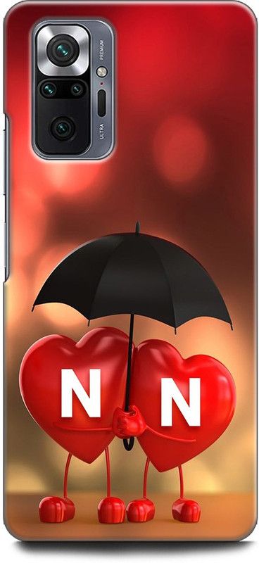 KEYCENT Back Cover for REDMI Note 10 Pro N N, N LOVES N, N NAME, LETTER, ALPHABET, NN LOVE, HART, BLUE  (Multicolor, Pack of: 1)