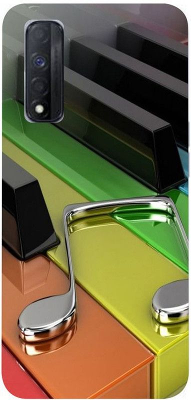 Skyhawk Back Cover for Realme Narzo 30 Multicolor Piano Musical Code  (Multicolor, Waterproof, Silicon, Pack of: 1)