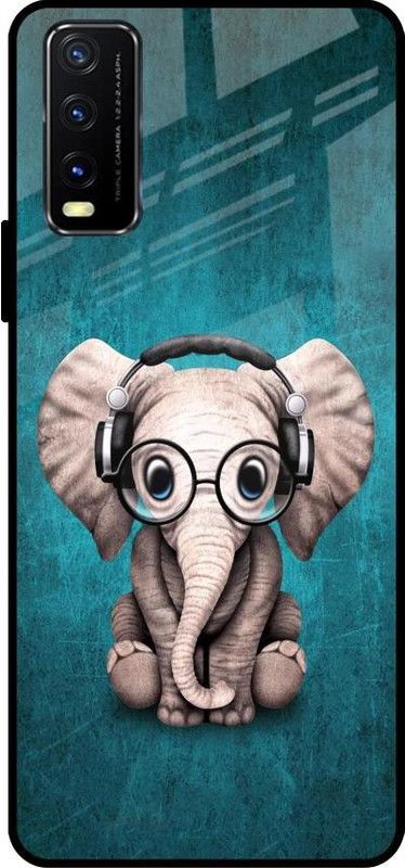 QRIOH Back Cover for Vivo Y20  (Green, Grey, Grip Case, Silicon, Pack of: 1)