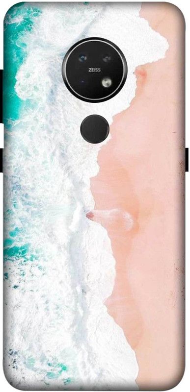 NDCOM Back Cover for Nokia 7.2 Ocean Wave Printed  (Multicolor, Hard Case, Pack of: 1)