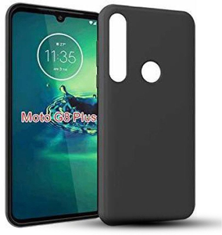 Stunny Back Cover for Motorola Moto G8 plus  (Black, Flexible, Pack of: 1)